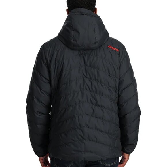 NWT Spyder Men's Peak Synthetic Down Jacket Black | Packable Puffer Coat OMSP140 - Picture 3 of 10